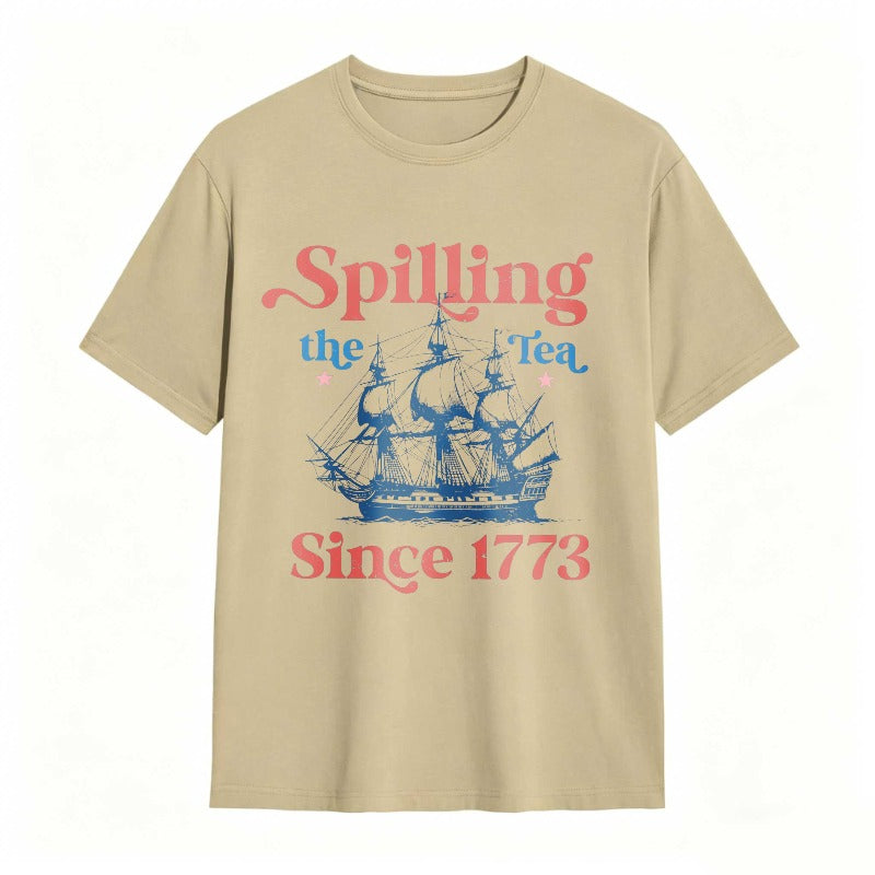 Spilling The Tea Since 1773 Ship Design T-shirt