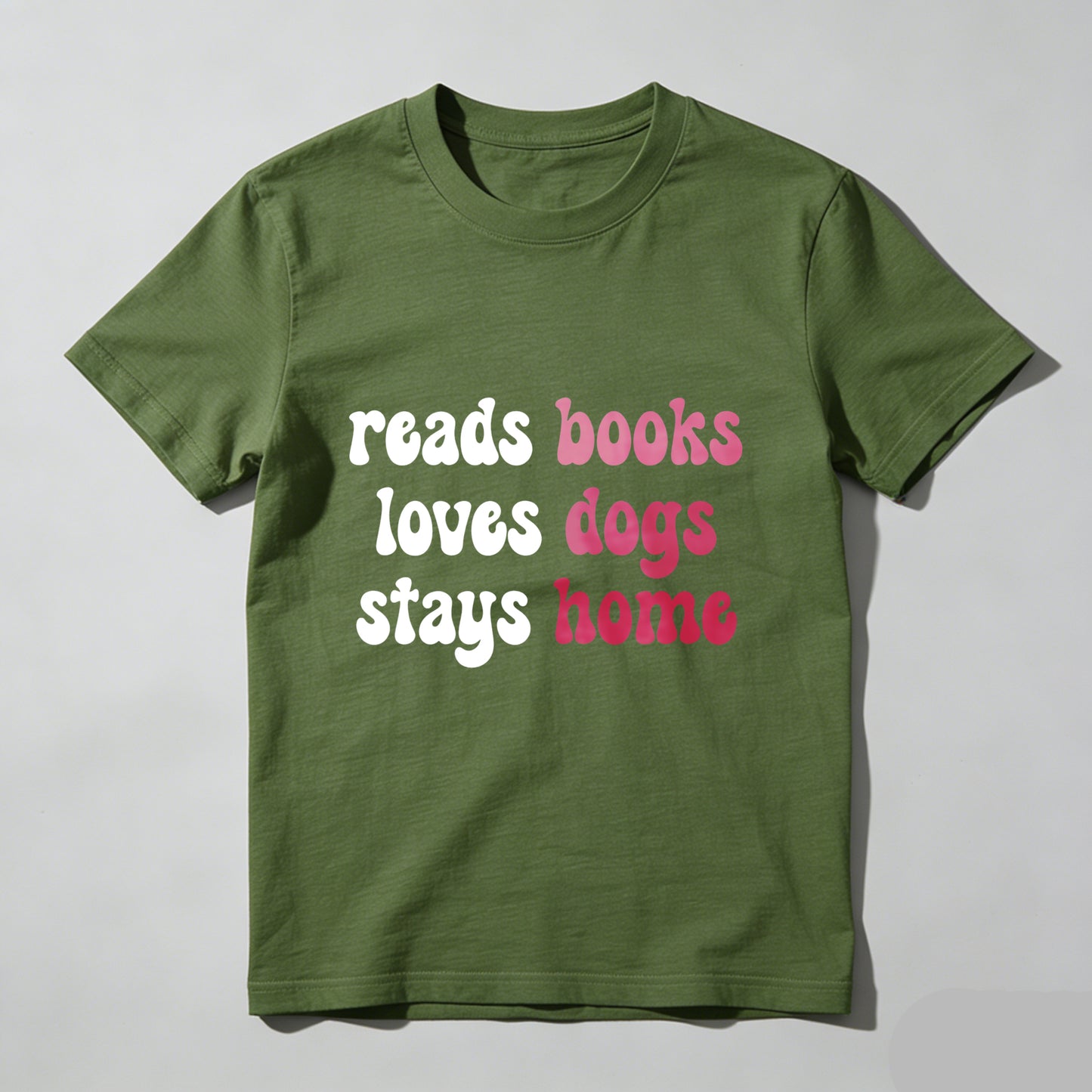 Wardrobecart Reads Books Loves Dogs Stays Home Unisex Classic T-shirt