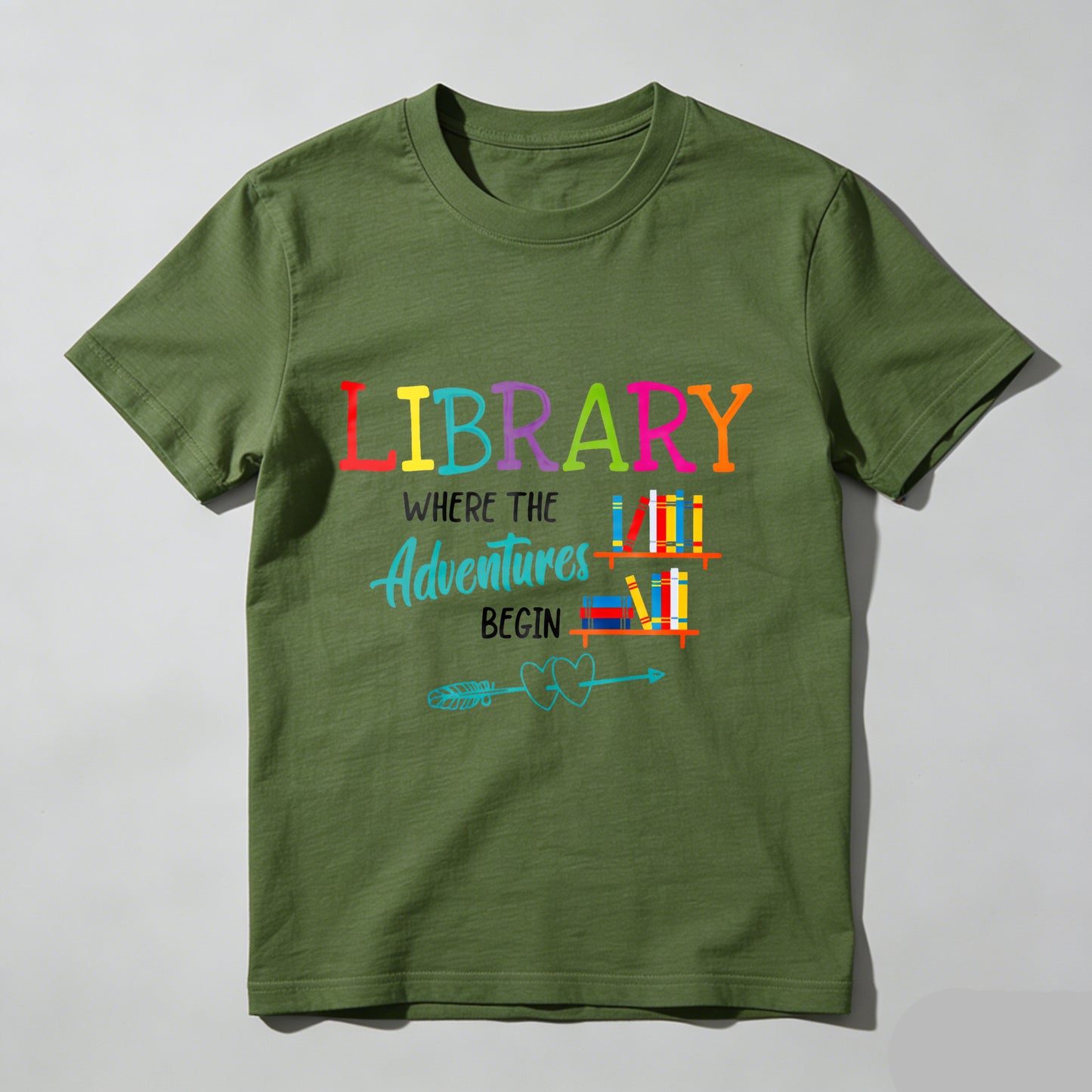 Wardrobecart Library Where The Adventures Begin Unisex Classic T-shirt