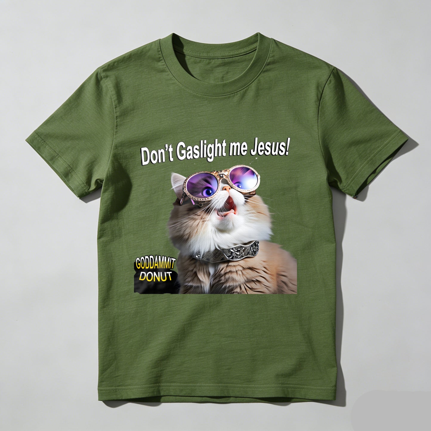 Wardrobecart Don't Gaslight Me  Cat With Sunglasses Unisex Classic T-shirt