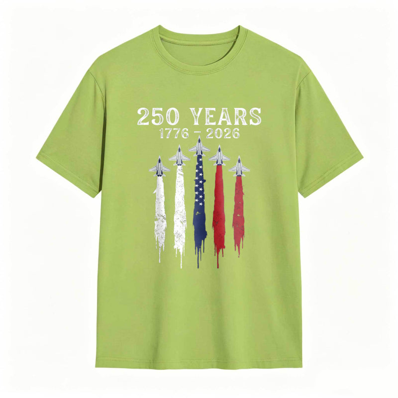 250 Years 1776 2026 American Independence Celebration With Stars And Stripes Design T-shirt