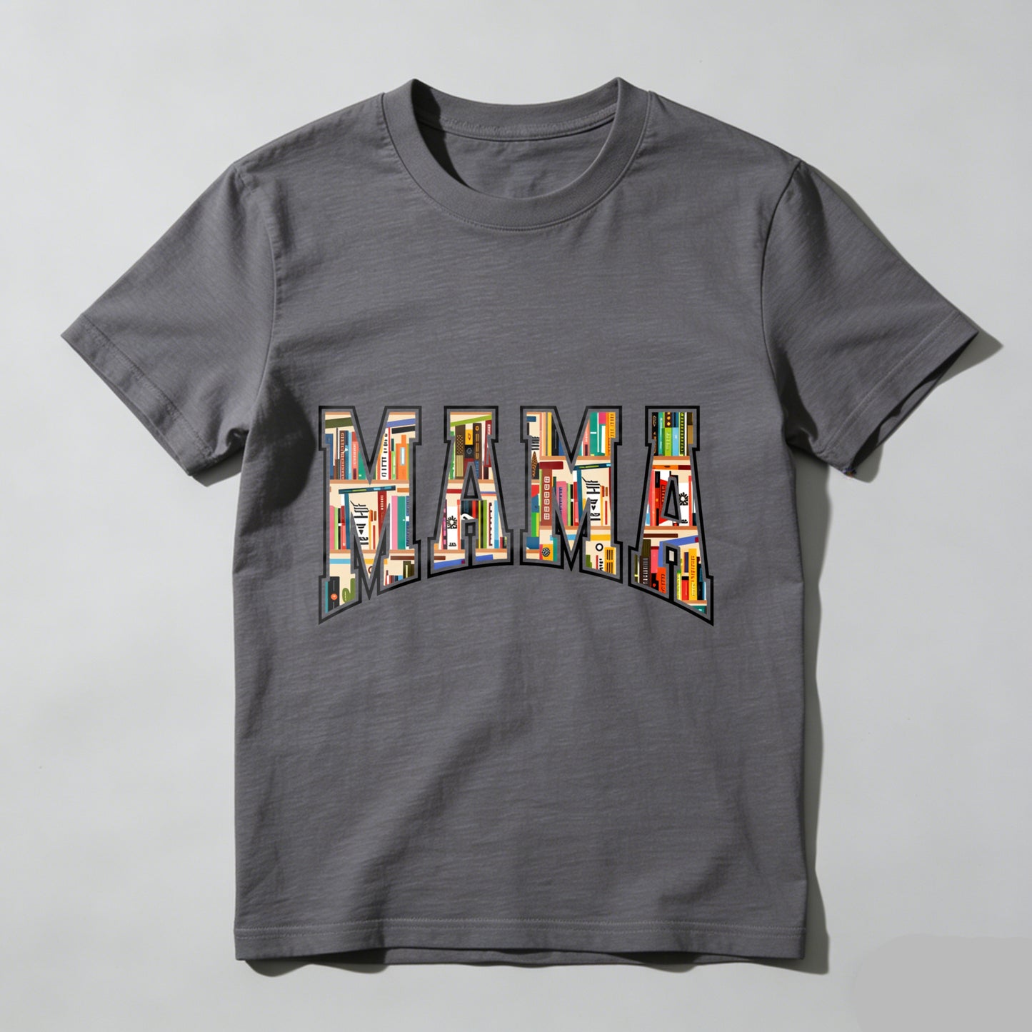 Wardrobecart Mama Bookshelf Pattern Print Design Unisex Classic T-shirt