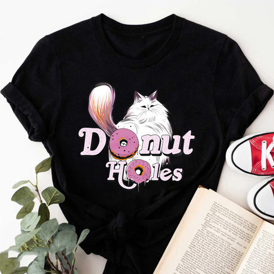 Wardrobecart Donut Holes Cat And Donuts Unisex Classic T-shirt