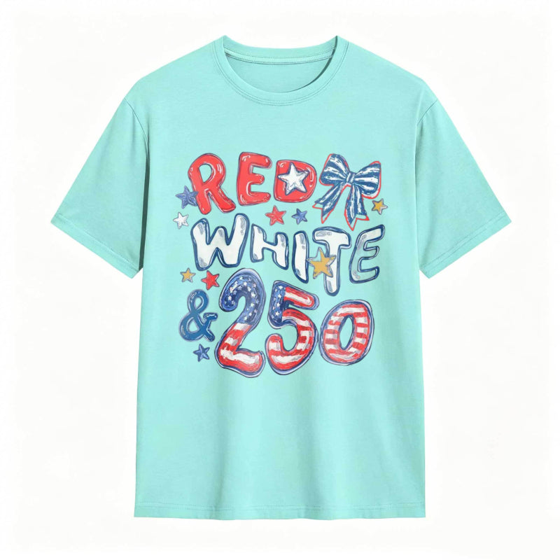 Red White and 250 Comfort Colors 4th of July T-shirt