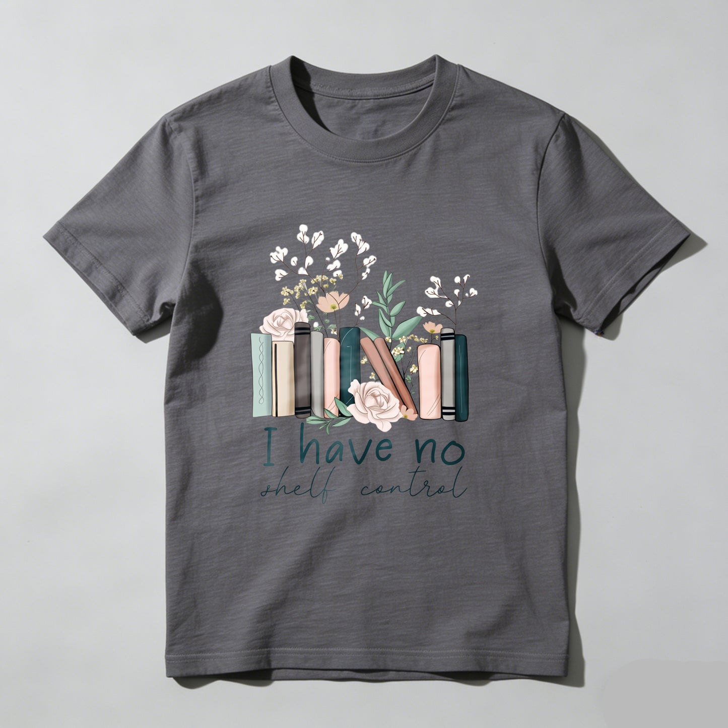 Wardrobecart Books And Flowers I Have No Shelf Control Unisex Classic T-shirt