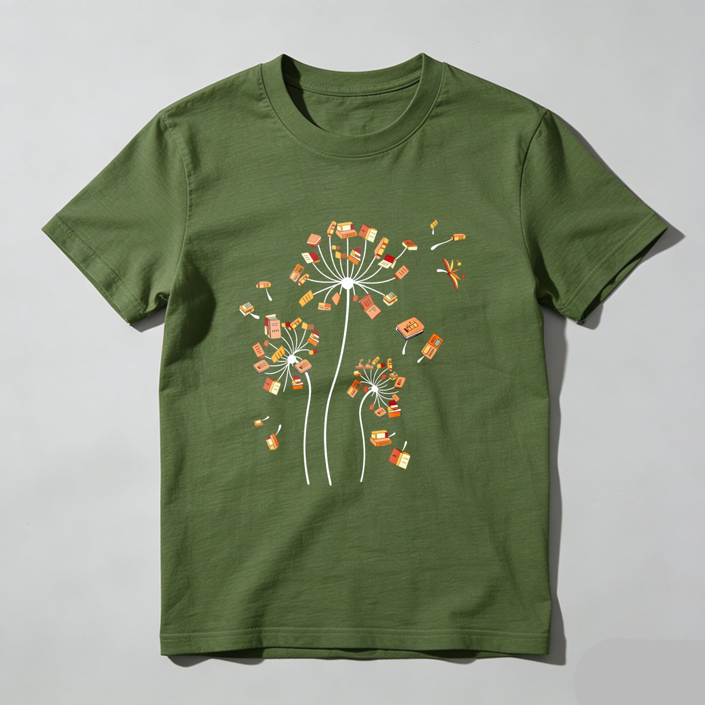 Wardrobecart Dandelion Seeds With Book And Sneaker Unisex Classic T-shirt