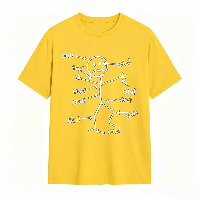 Owl Stick Figure With Arrows And Text Unisex Classic T-shirt