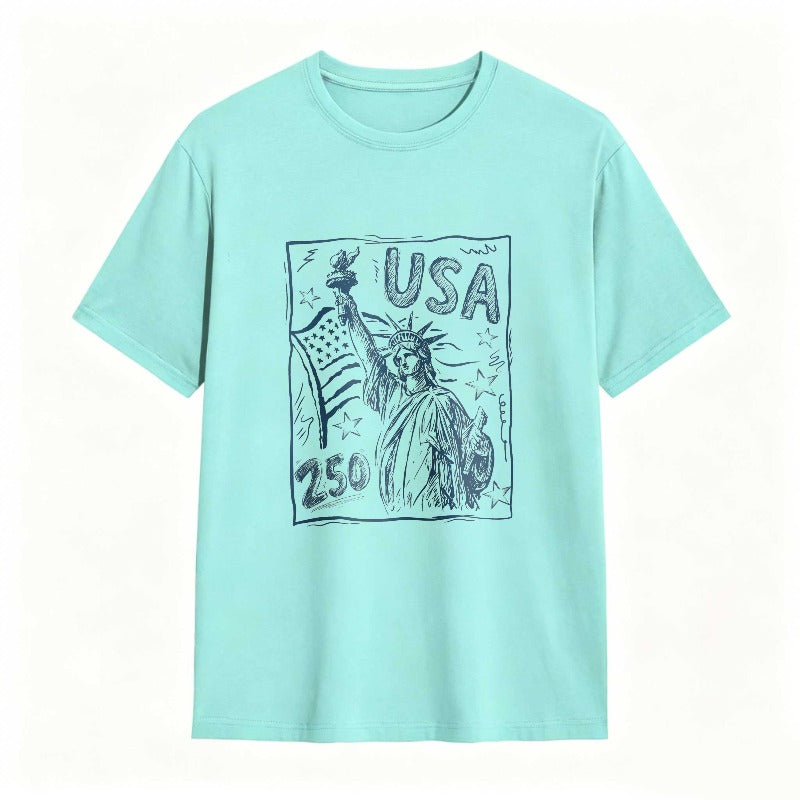 Statue Of Liberty Usa Flag 250 T-shirt