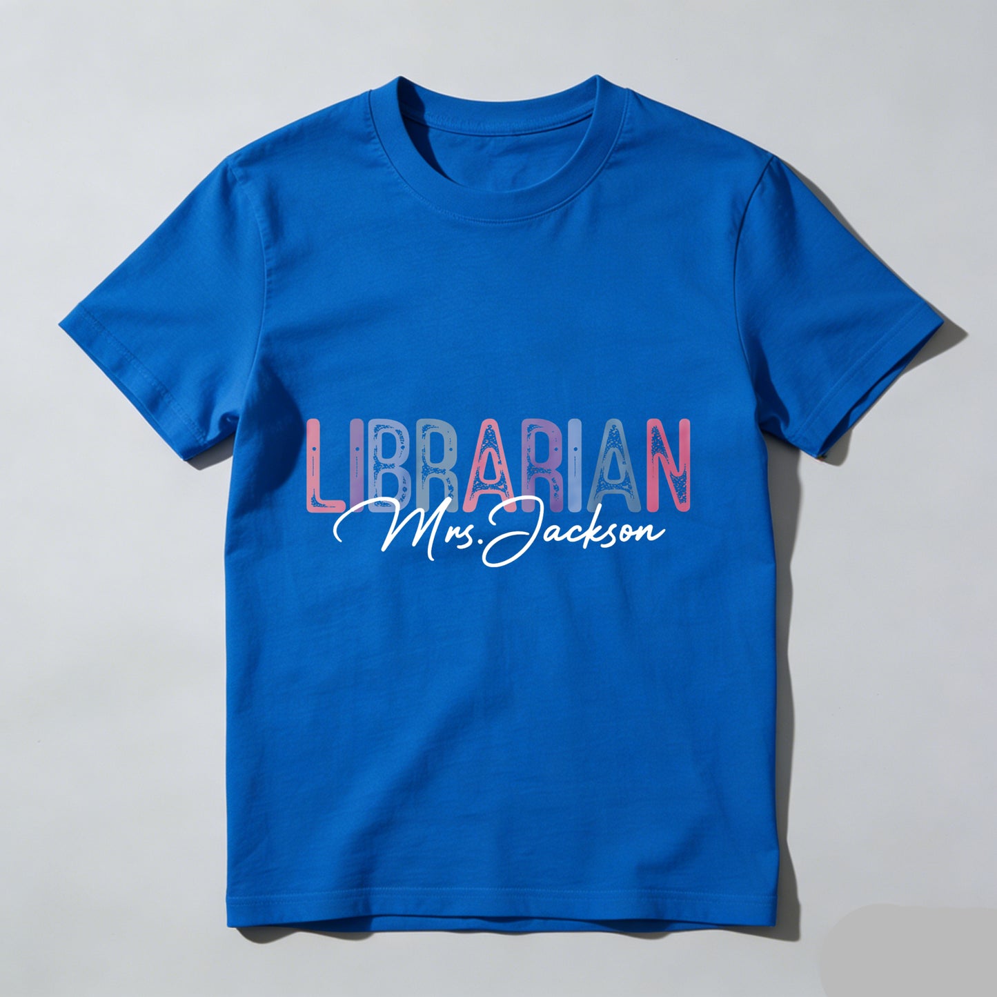 Wardrobecart Librarian Mrs Jackson Colorful Text Design Unisex Classic T-shirt