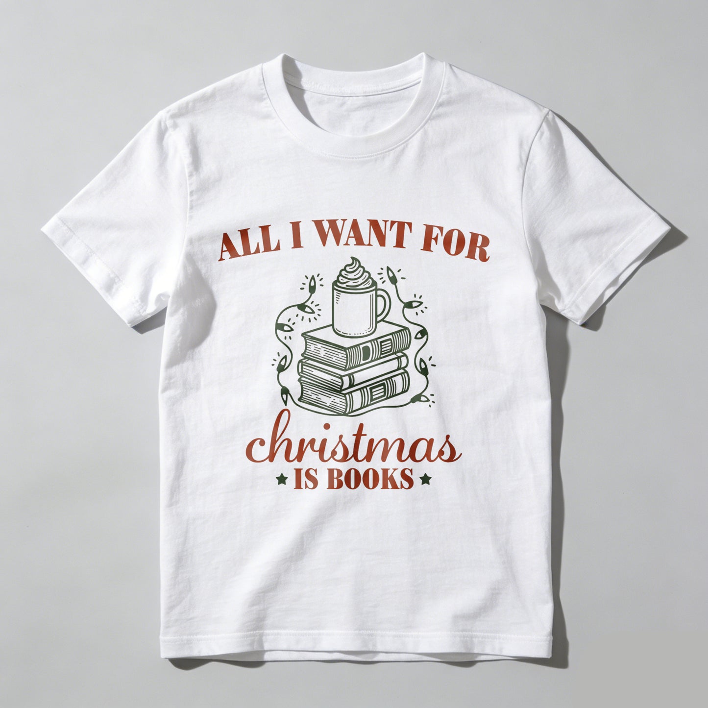 Wardrobecart All I Want For Christmas Is Books Unisex Classic T-shirt