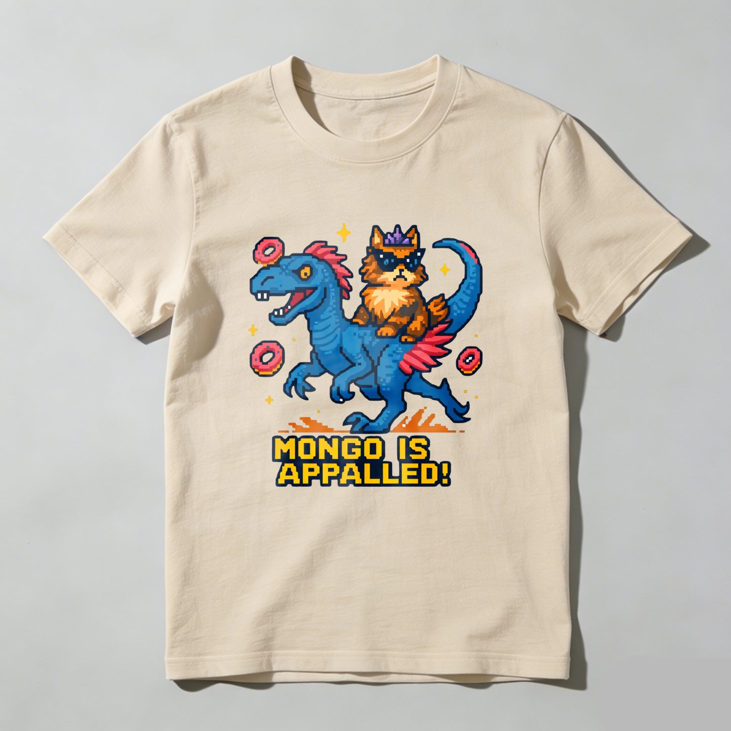 Wardrobecart Cat Riding Dragon With Donuts And Stars Unisex Classic T-shirt