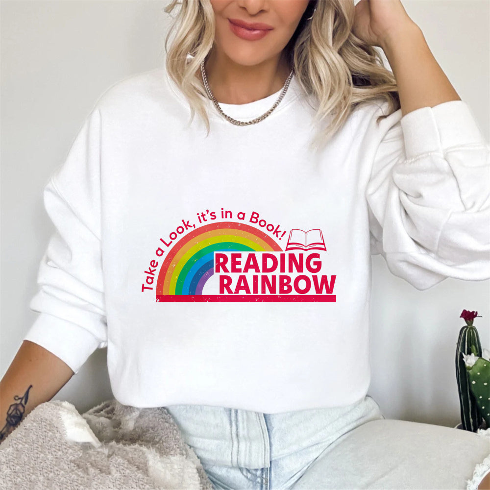 Wardrobecart Reading Rainbow Take A Look Its In A Book Unisex Classic Sweatshirt