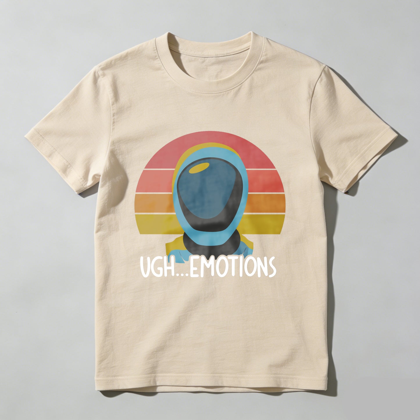 Wardrobecart Astronaut Helmet Sunset Ugh Emotions Unisex Classic T-shirt