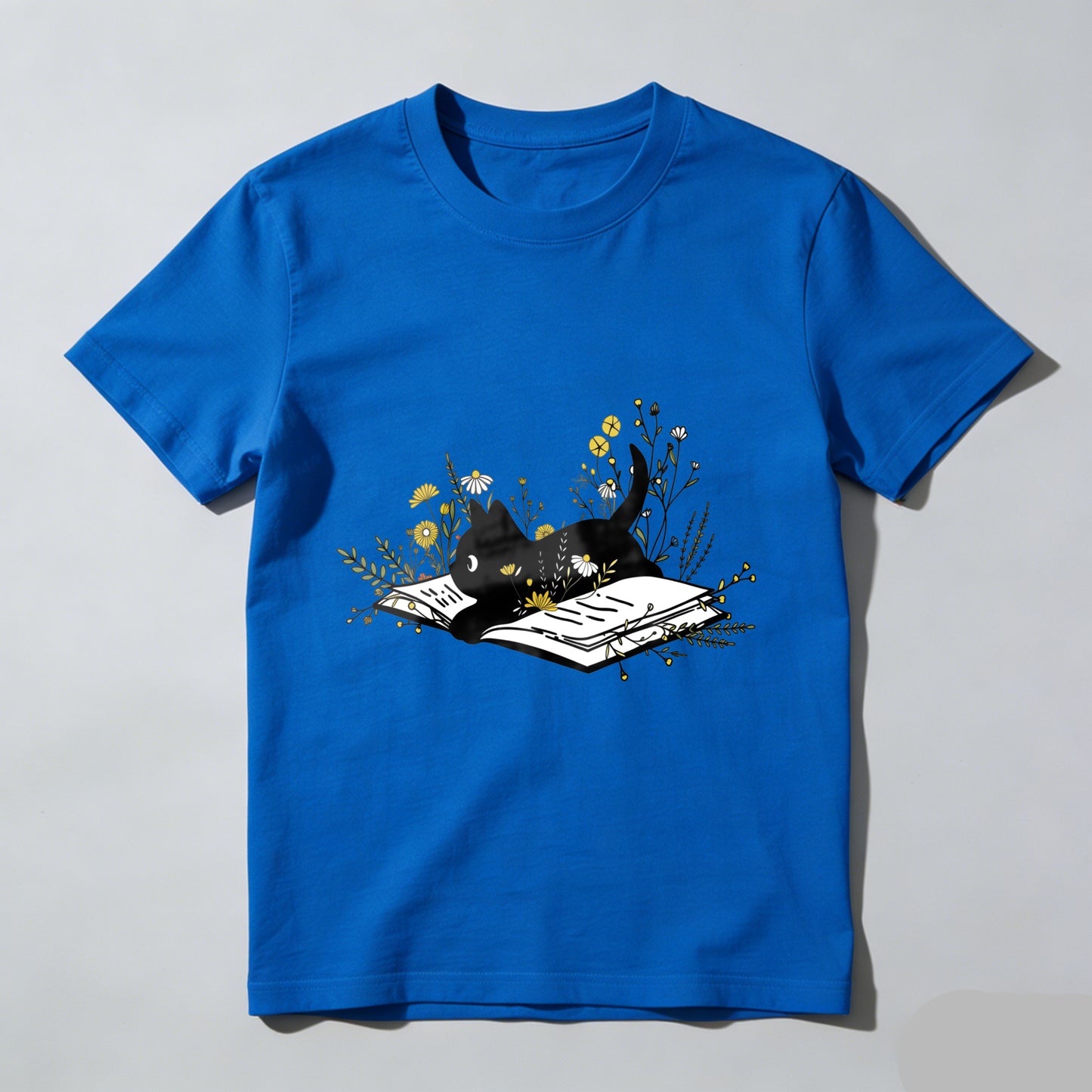 Wardrobecart Open Book With Flowers And Leaves Unisex Classic T-shirt