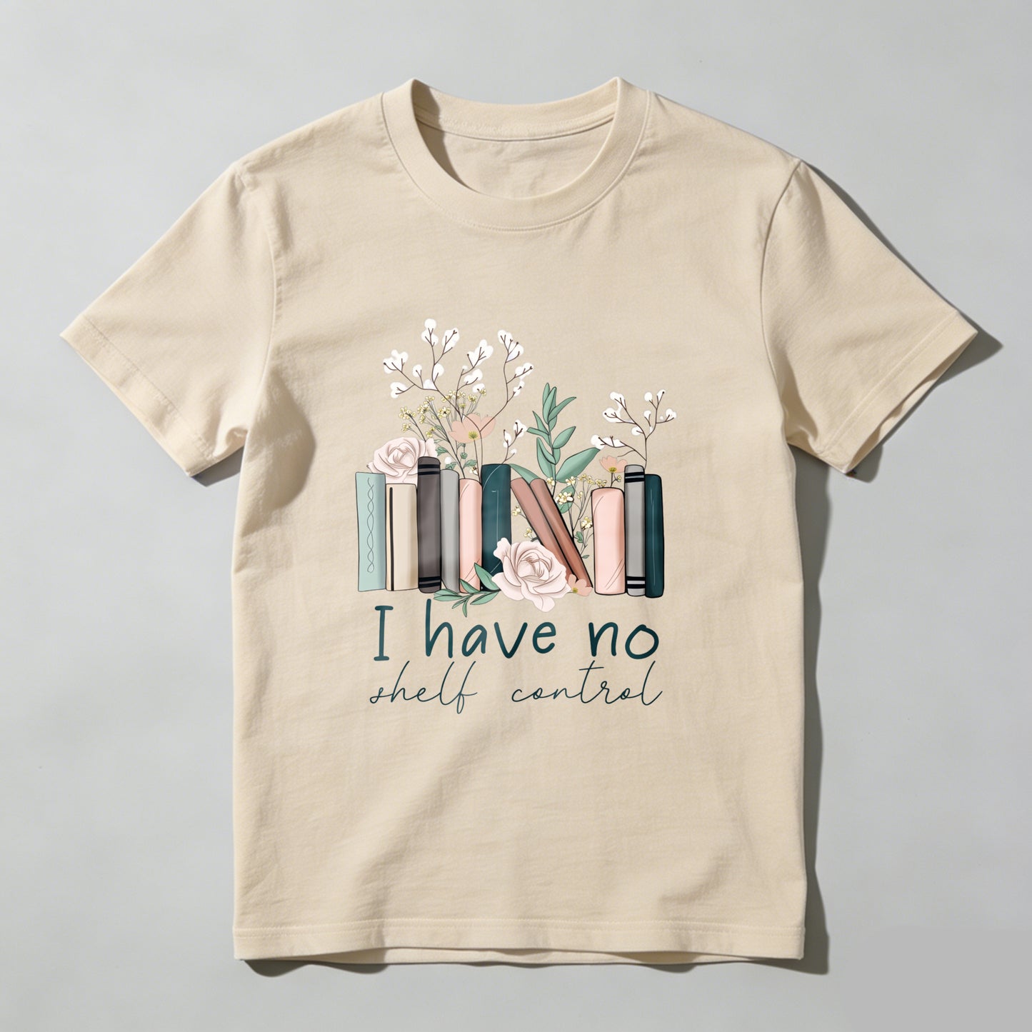 Wardrobecart Books And Flowers I Have No Shelf Control Unisex Classic T-shirt