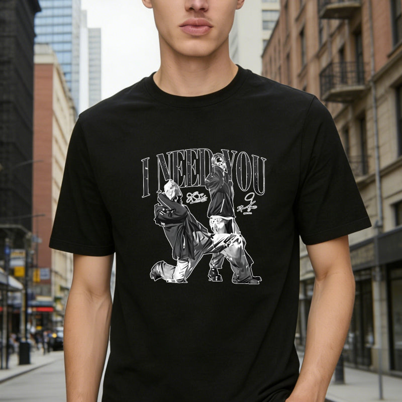 I Need You K-POP World Tour 2026 Vintage Hip Hop Graphic Tee
