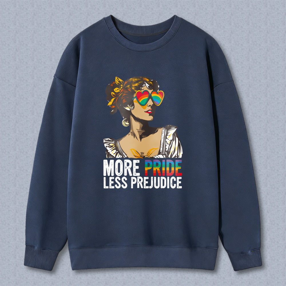 Wardrobecart Pride Woman With Rainbow Heart Sunglasses And Floral Hair Unisex Classic Sweatshirt