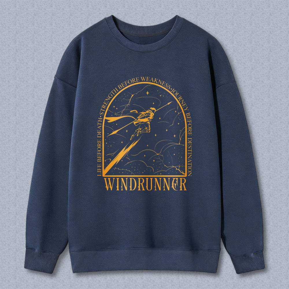 Wardrobecart Windrunner Sky Adventure With Mountain And Clouds Design Unisex Classic Sweatshirt