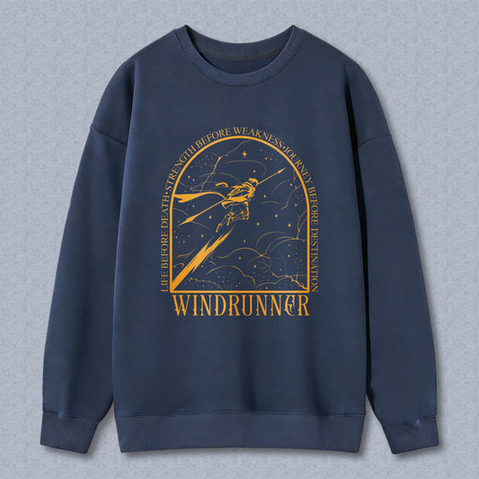 Wardrobecart Windrunner Sky Adventure With Mountain And Clouds Design Unisex Classic Sweatshirt