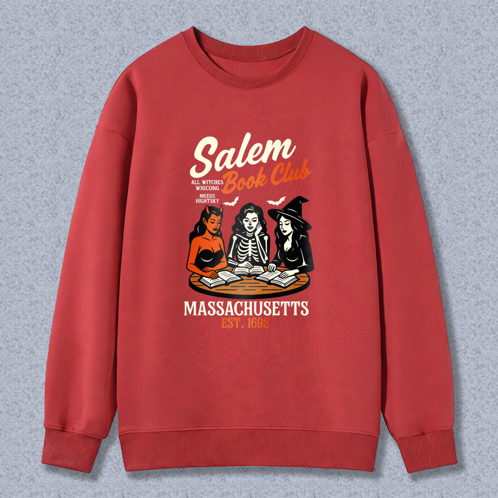 Wardrobecart Salem Book Club Witches Reading Books Est 1692 Unisex Classic Sweatshirt