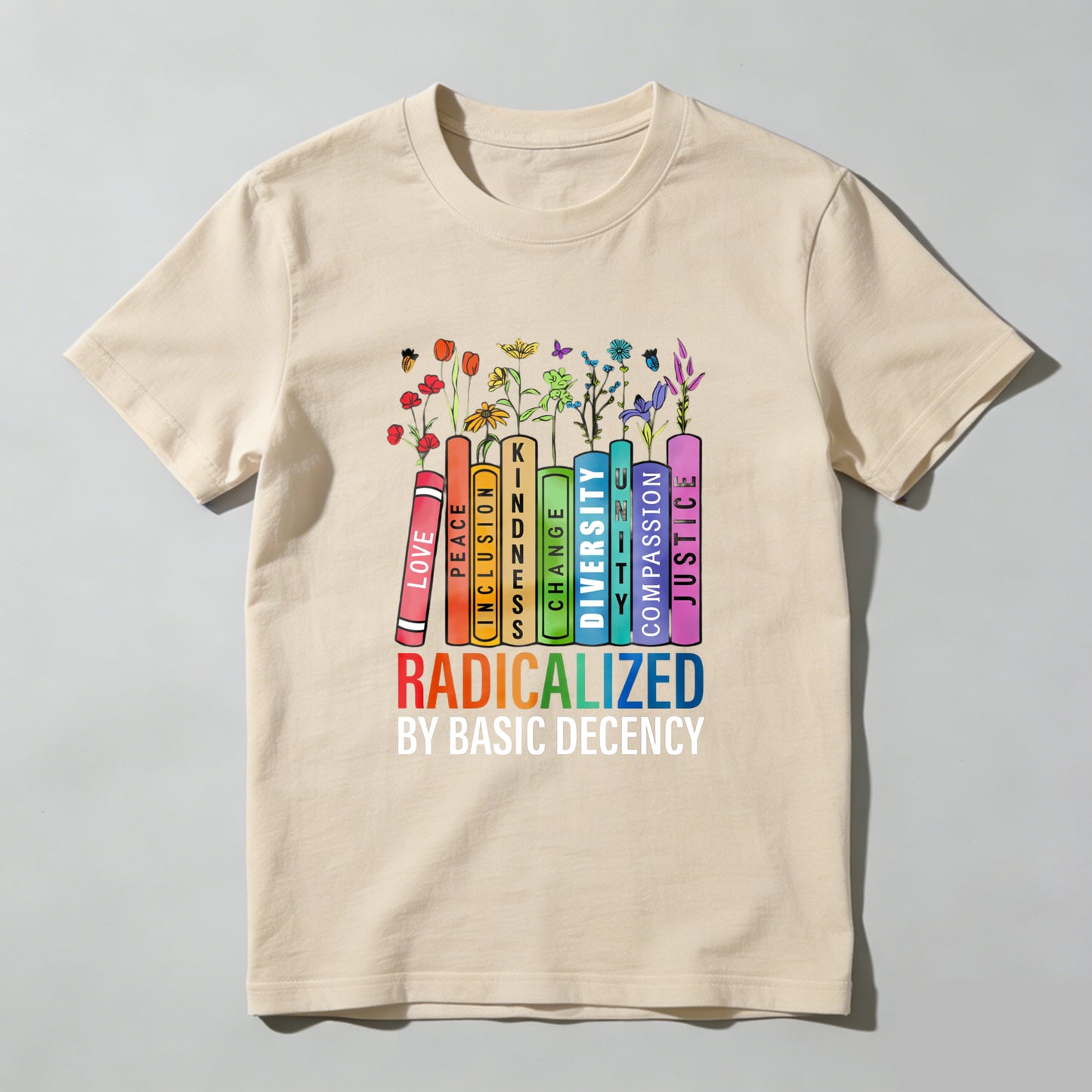 Wardrobecart Love Peace Inclusion Kindness Change Diversity Compassion Justice Unisex Classic T-shirt
