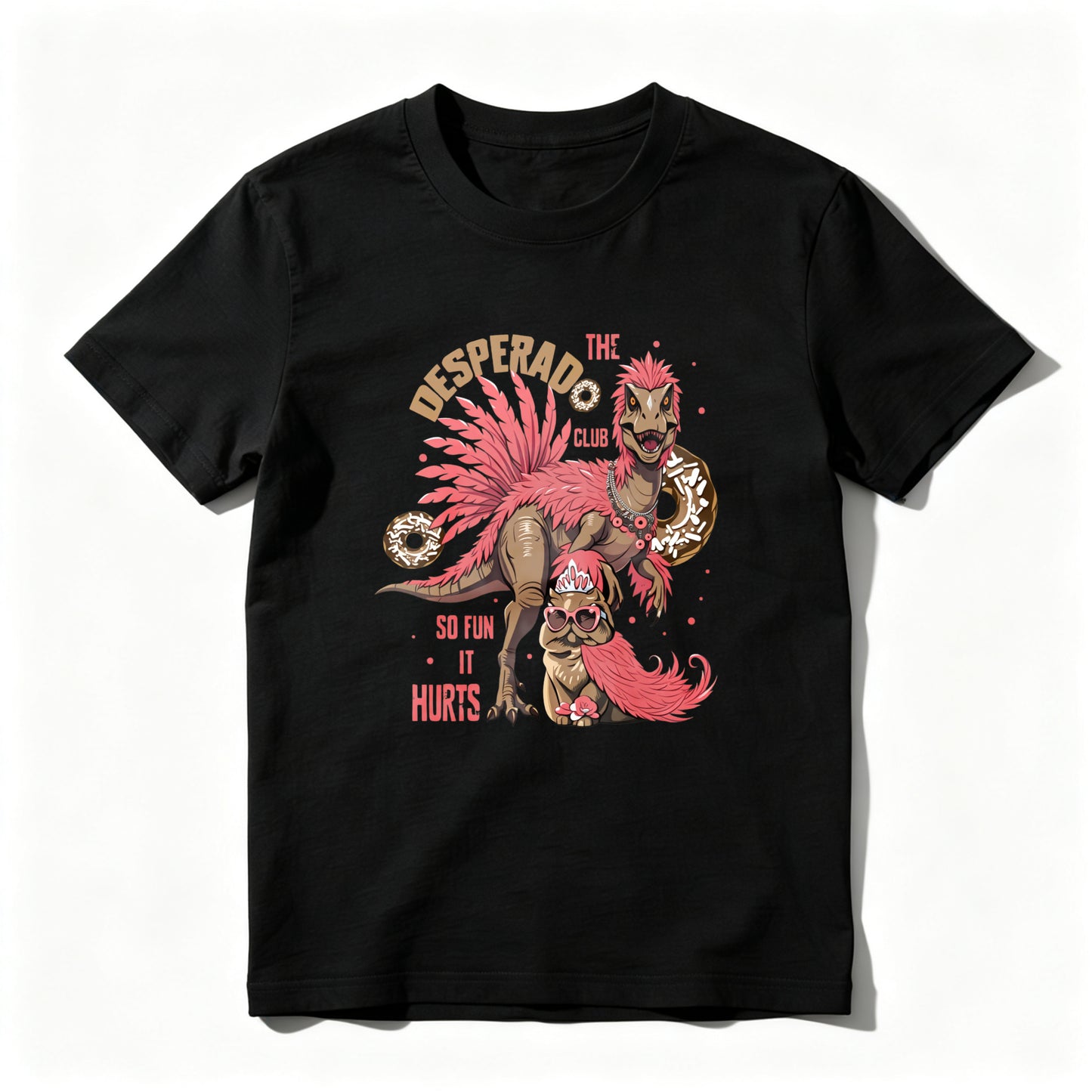 Wardrobecart The Desperado Club Dinosaur With Donuts Unisex Classic T-shirt