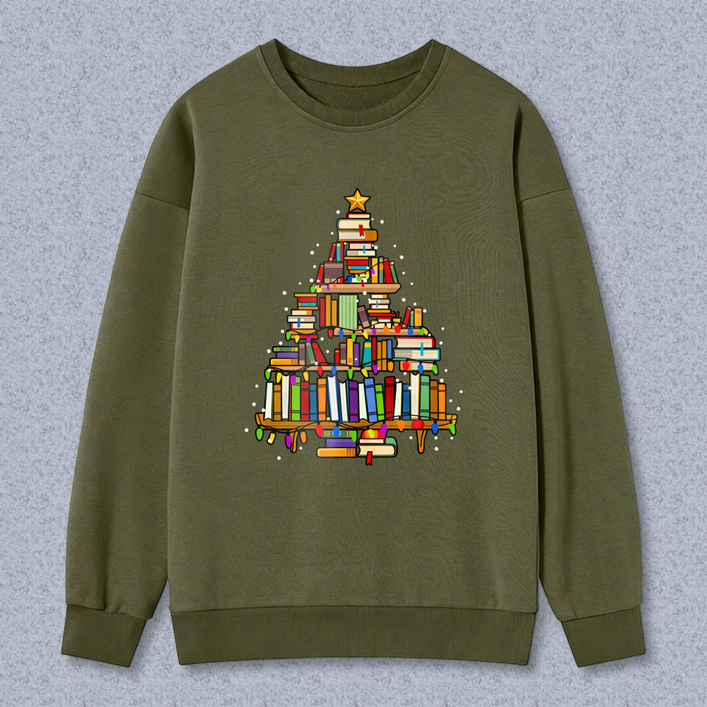 Wardrobecart Book Christmas Tree Unisex Classic Sweatshirt