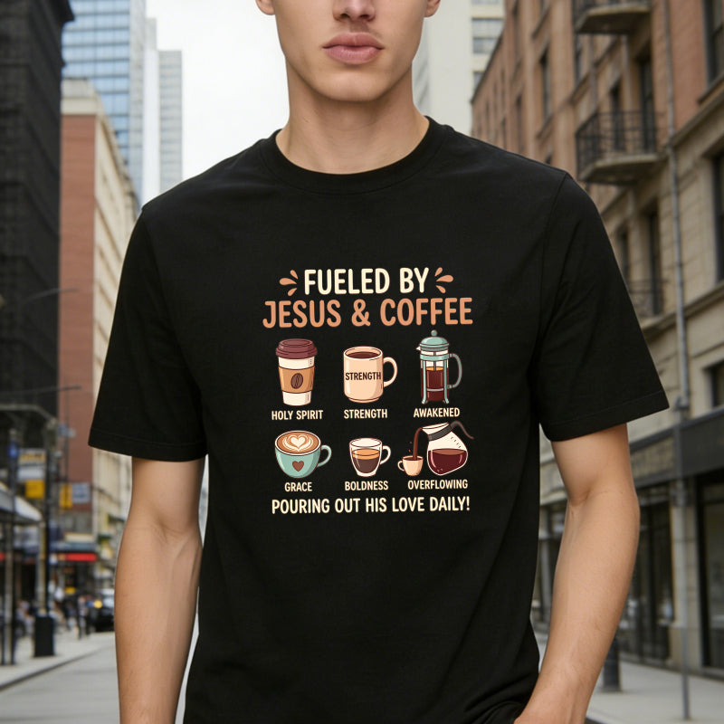 Fueled by Jesus and Coffee T-shirt
