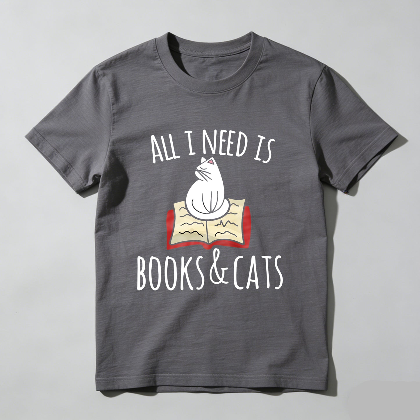 Wardrobecart All I Need Is Books And Cats Unisex Classic T-shirt
