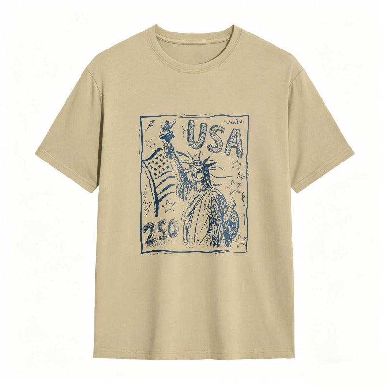 Statue Of Liberty Usa Flag 250 T-shirt