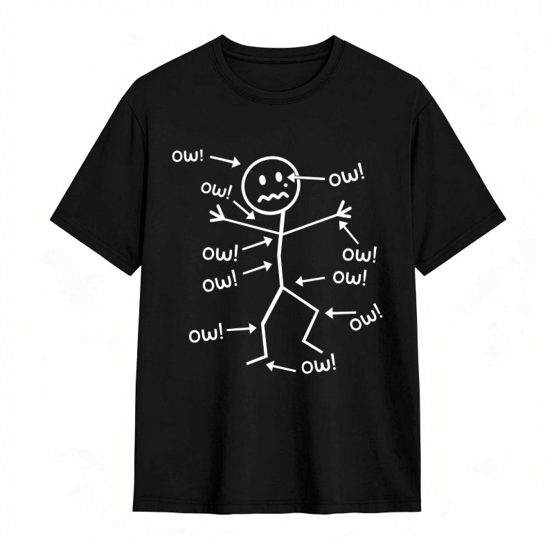 Owl Stick Figure With Arrows And Text Unisex Classic T-shirt