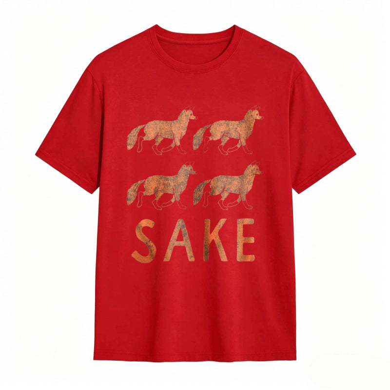 Four Fox Sake Funny Graphic Novelty Tee