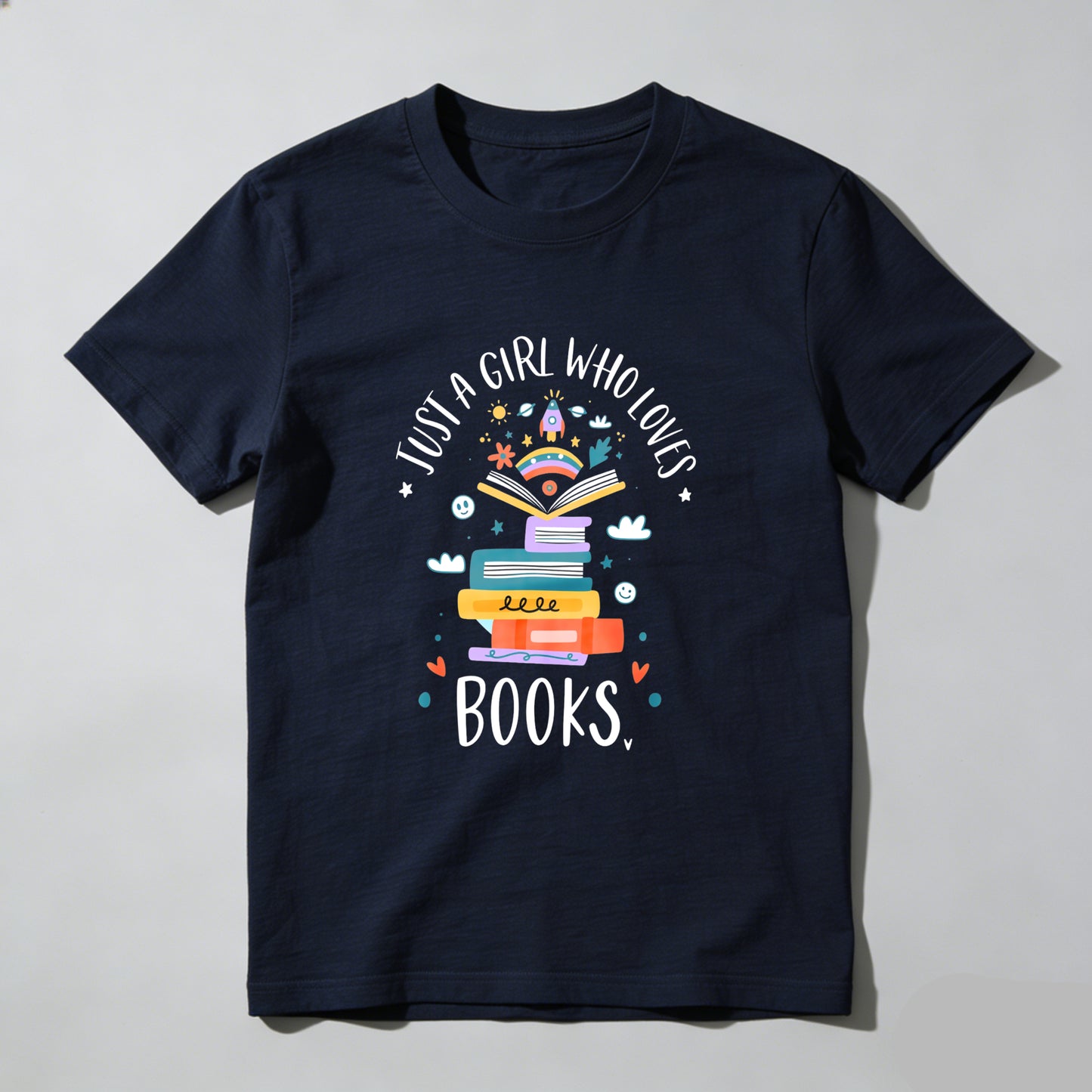 Wardrobecart Just A Girl Who Loves Books Unisex Classic T-shirt