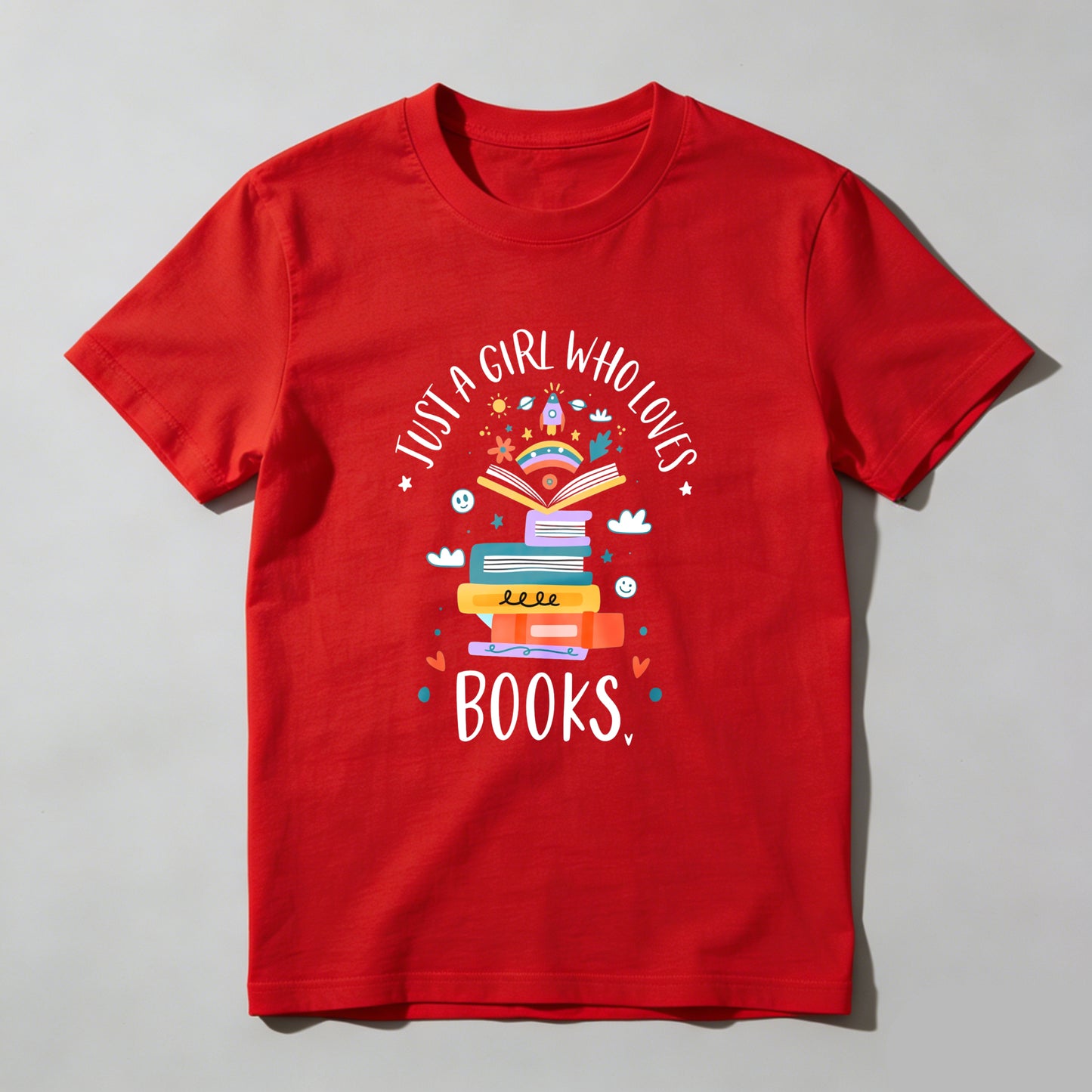Wardrobecart Just A Girl Who Loves Books Unisex Classic T-shirt