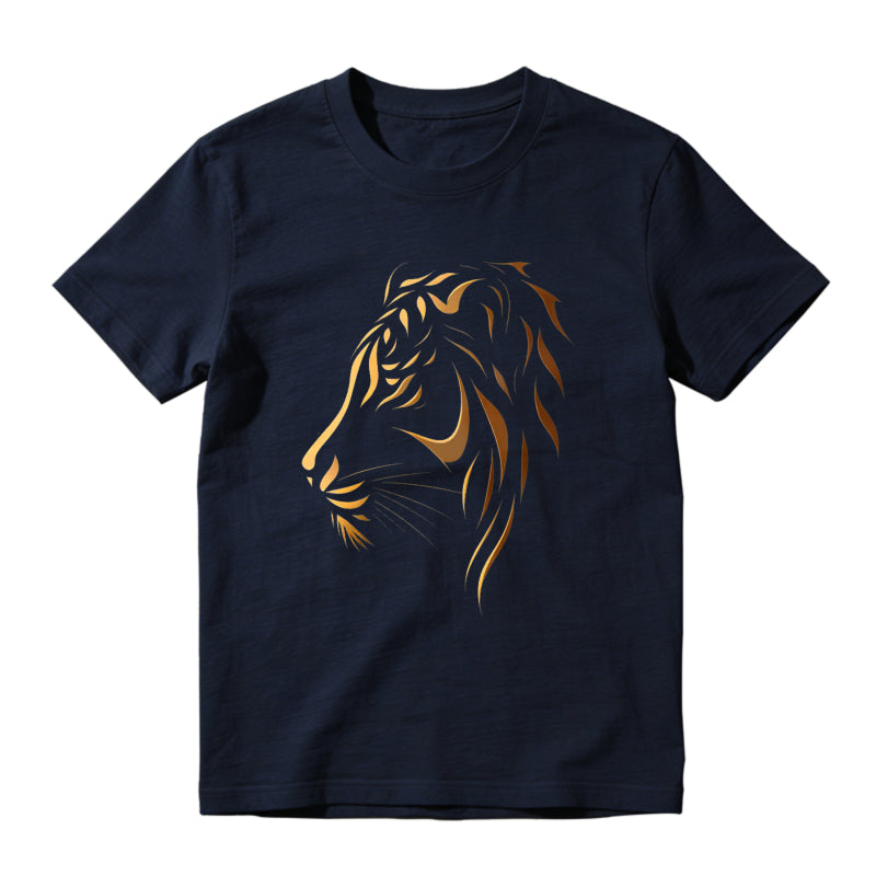 Vintage Tiger Graphic Tee – Thick Cotton Retro Print Loose Fit Summer T-Shirt for Men Women