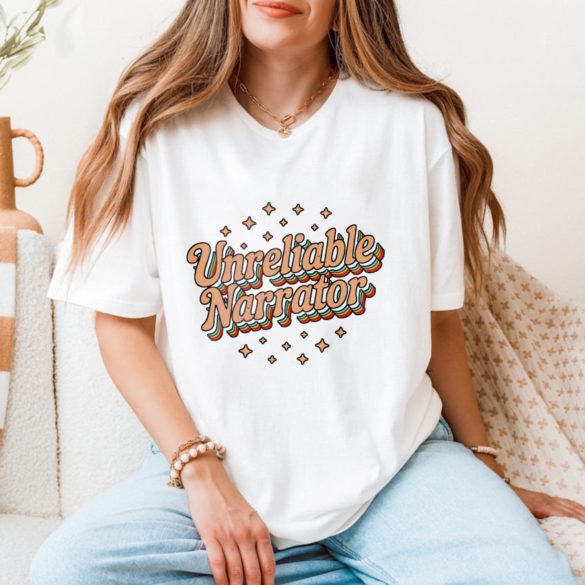 Wardrobecart Unreliable Narrator With Star Accents Unisex Classic T-shirt