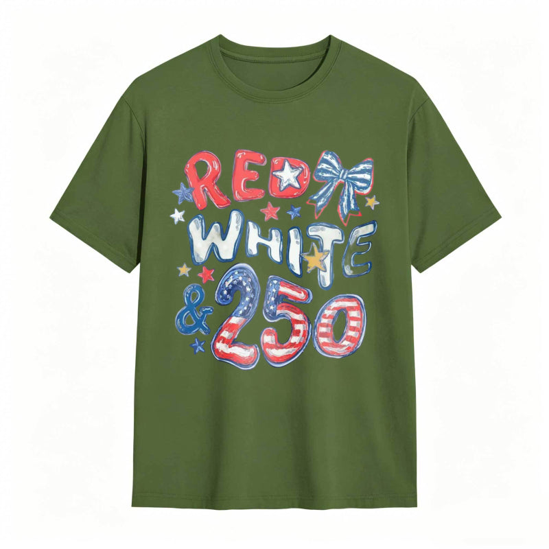 Red White and 250 Comfort Colors 4th of July T-shirt