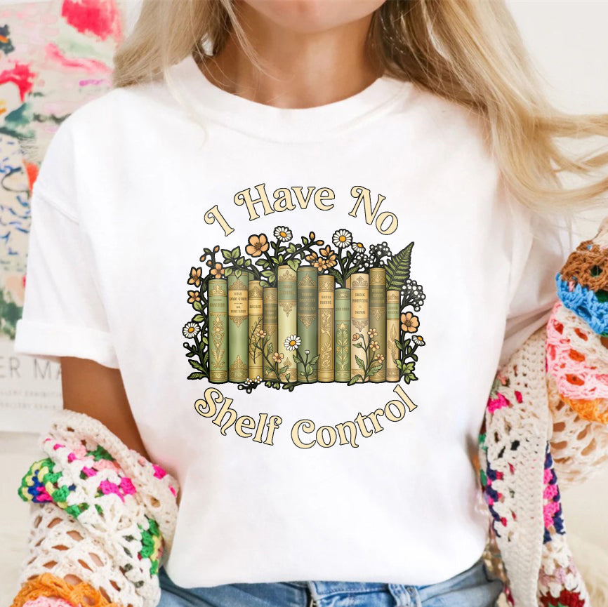 Wardrobecart I Have No Shelf Control Bookshelf Floral Design Unisex Classic T-shirt