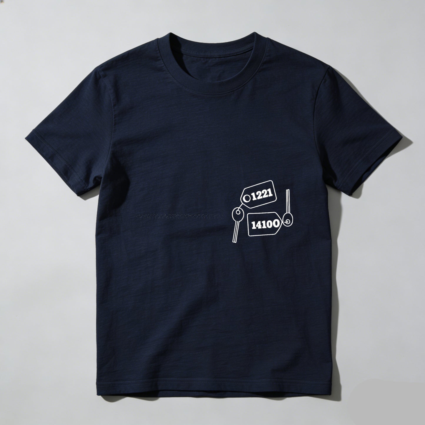 Wardrobecart Key Tags With Numbers And Keys Unisex Classic T-shirt