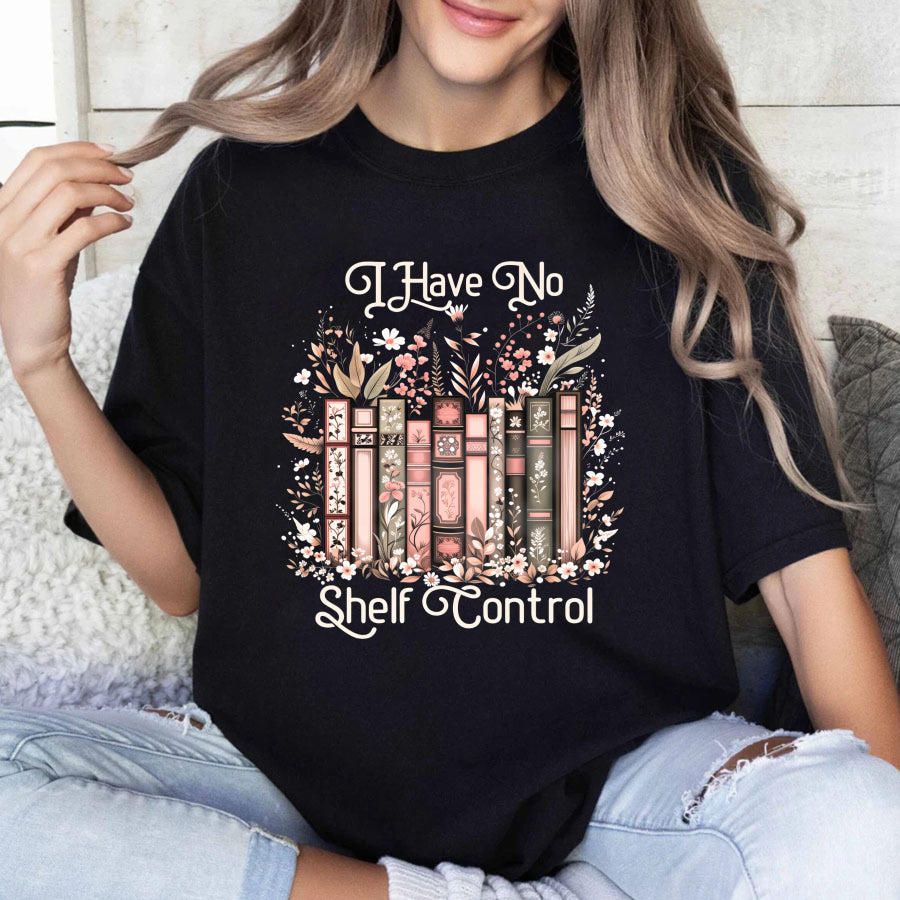 Wardrobecart Bookshelf With Flowers And Birds Design Unisex Classic T-shirt