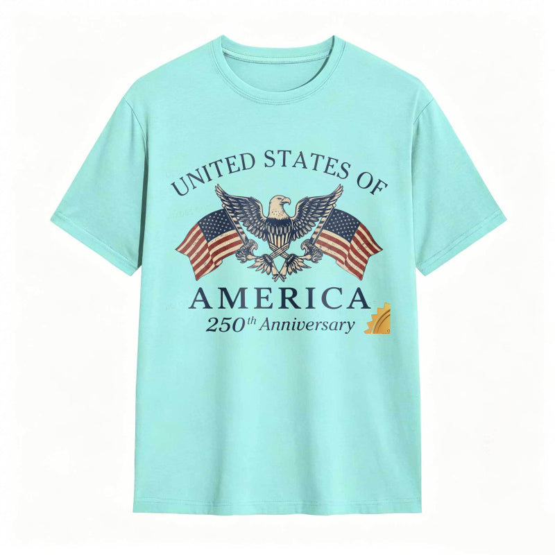 United States Of America 250th Anniversary Eagle And Flag Design T-shirt