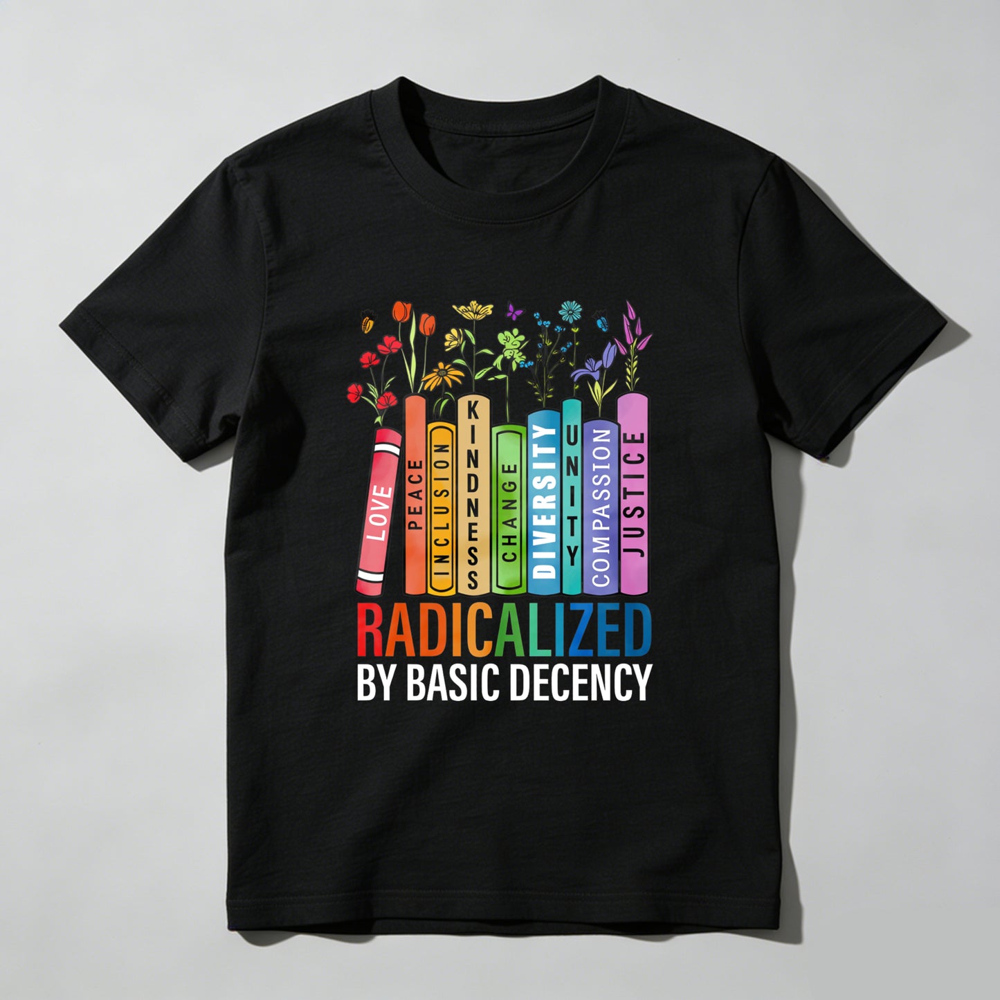 Wardrobecart Love Peace Inclusion Kindness Change Diversity Compassion Justice Unisex Classic T-shirt
