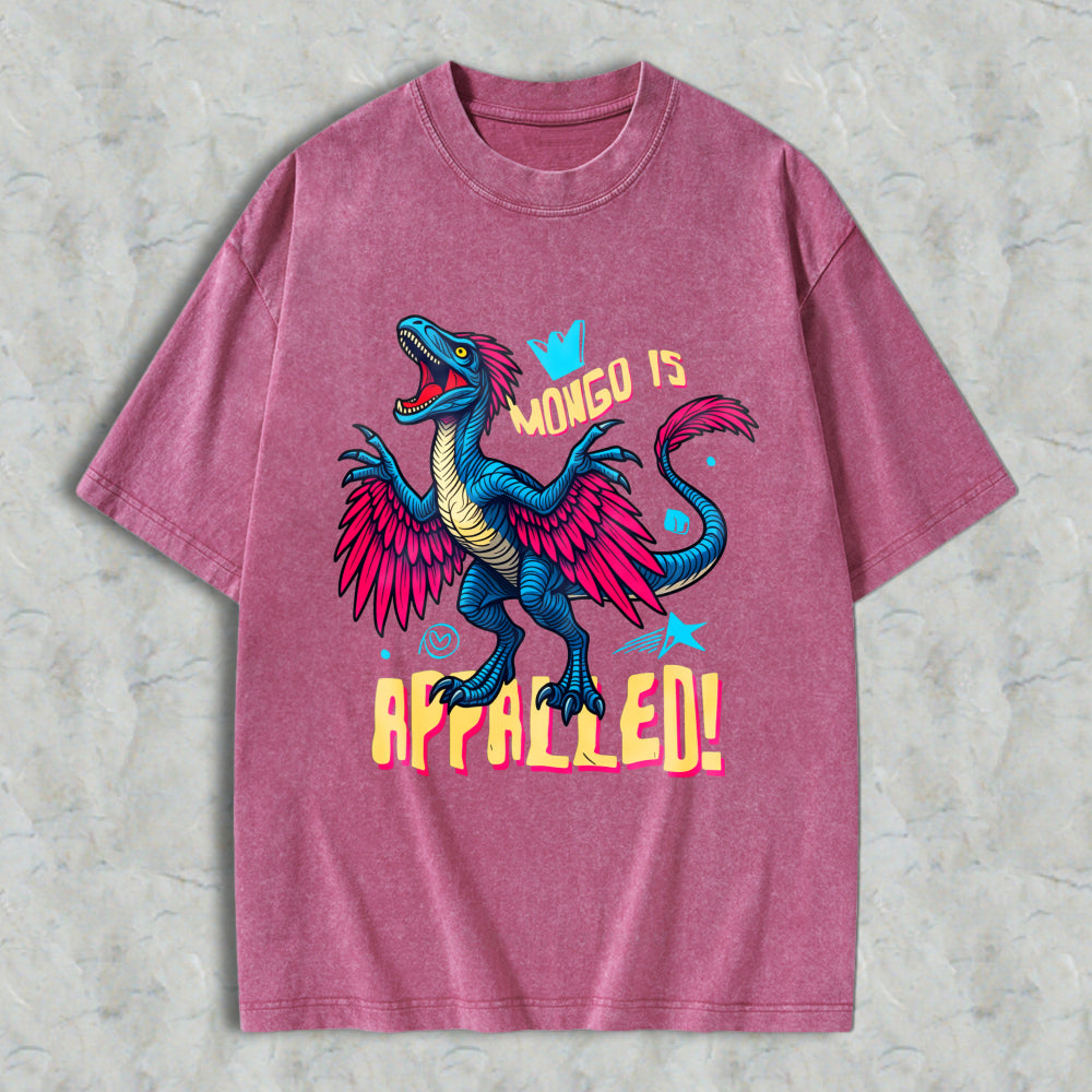 Wardrobecart Dragon With Crown And Wings Mongo Is Appalled Unisex Washed T-shirt