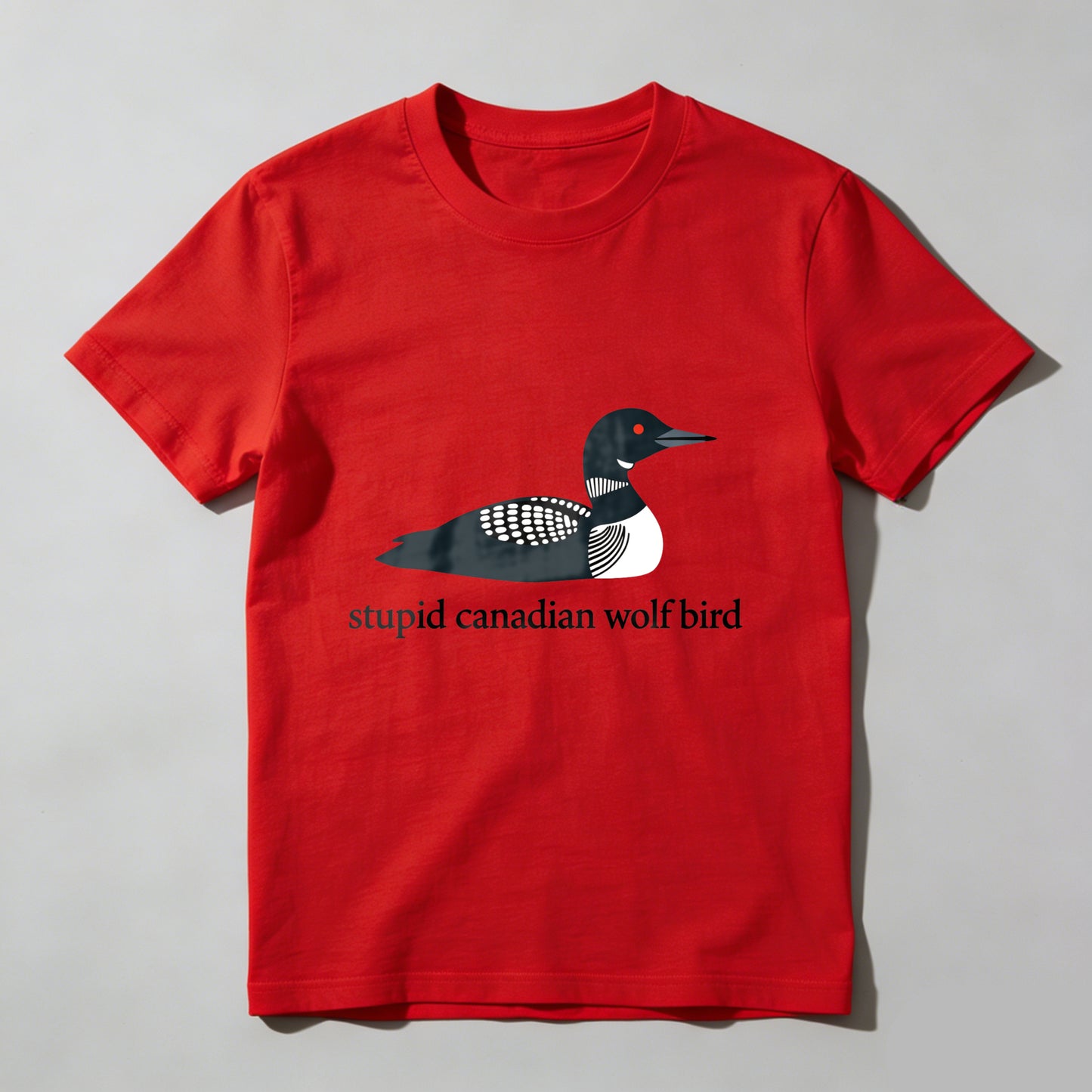 Wardrobecart Loon Bird With Checkered Wings And Red Eye Unisex Classic T-shirt