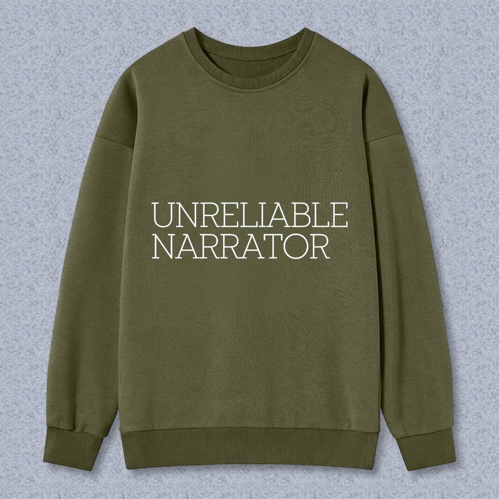 Wardrobecart Unreliable Narrator Unisex Classic Sweatshirt