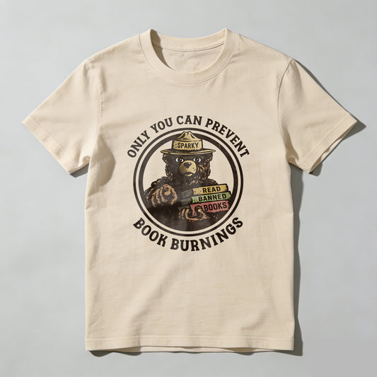 Wardrobecart Only You Can Prevent Book Burnings Unisex Classic T-shirt