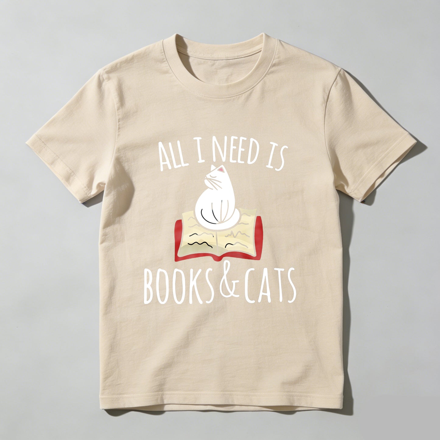 Wardrobecart All I Need Is Books And Cats Unisex Classic T-shirt