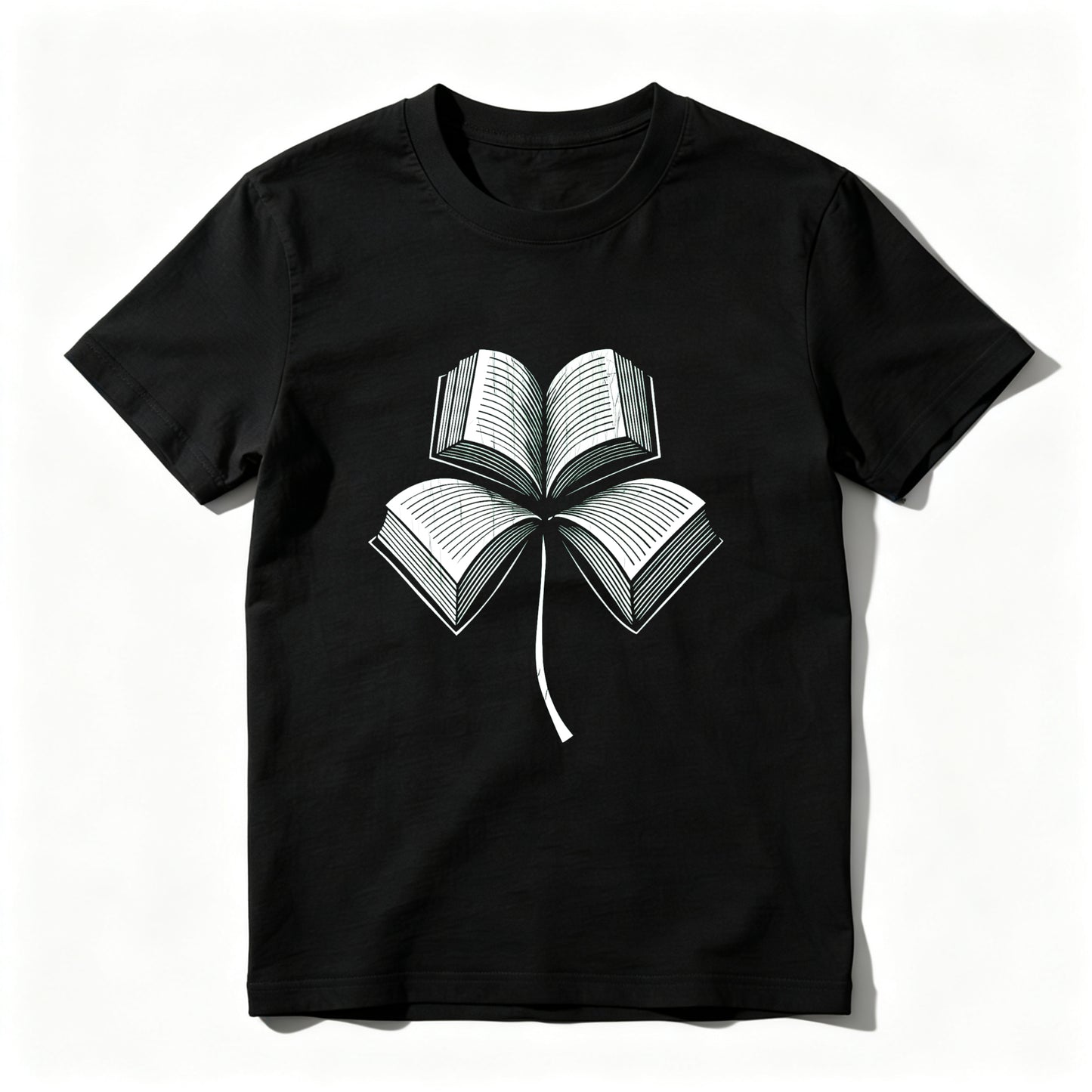 Wardrobecart Book Pages Form Clover Shape Unisex Classic T-shirt