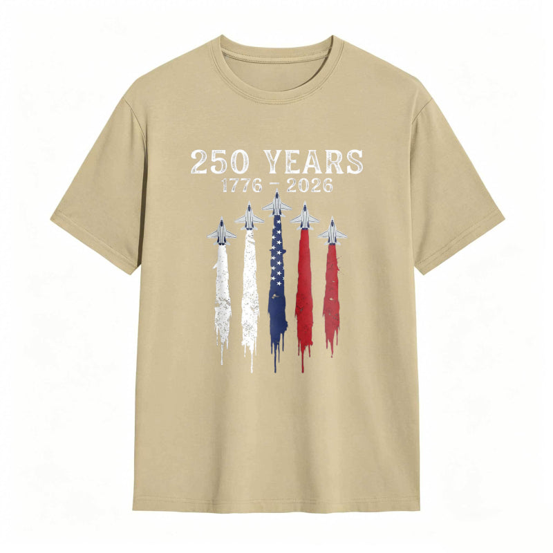 250 Years 1776 2026 American Independence Celebration With Stars And Stripes Design T-shirt
