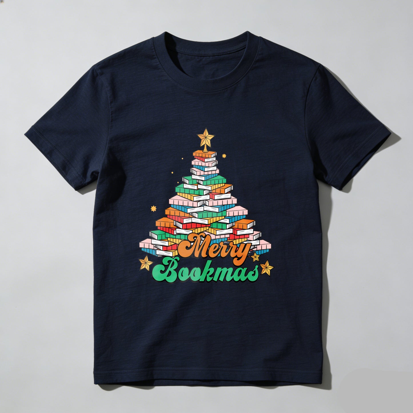 Wardrobecart Merry Bookmas Tree Made Of Books Unisex Classic T-shirt